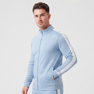 Veste d'entraînement personnalisée en gros pour hommes, veste de sport athlétique en polyester, veste d'entraînement zippée intégrale pour équipes, vestes d'entraînement pour hommes - Product Image 5