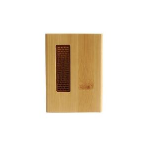 Porte-stylos créatif multifonctionnel en bois, pot à pinceaux, cadeau personnalisé avec LOGO, boîte à stylos carrée en bois jaune, bambou - Product Image 2