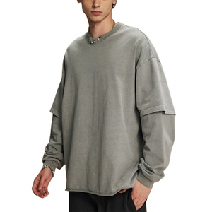Camisetas de Hombre Estilo Hip Hop, Modernas y Elegantes, Cómodas, de Doble Capa, Premium, Transpirables, Ecológicas, de Tela Suave - Product Image 1