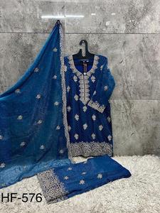 Conjunto de Traje Plazzo y Dupatta de Excelente Calidad, Especial para Eid, Hermoso y Elegante con Bordado - Product Image 4