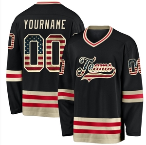 Maillot de hockey sur glace personnalisé pour homme, col en V, manches courtes, coton/fibre de bambou, anti-UV, imprimé par sublimation, broderie 3D sur le devant, élastique - Product Image 5