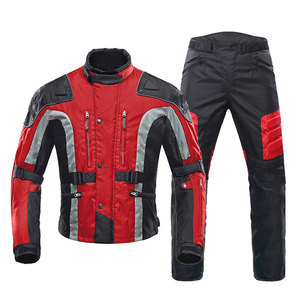 Traje de Motocicleta de Dos Piezas de Cuero, Resistente al Viento, Ignífugo y Duradero, para Seguridad Vial - Product Image 6