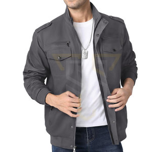 Veste en coton pour homme, style unique, sur mesure, couleur unie, en stock - Product Image 3