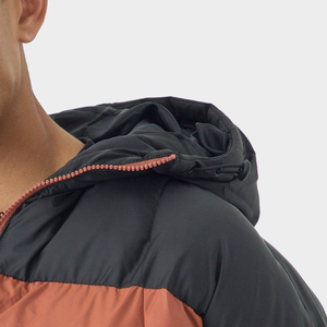 Vestes matelassées pour hommes avec logo personnalisé, coupe carrée, en duvet, couleur rouille, à capuche, pour l'hiver et les activités de plein air, vente en gros - Product Image 4