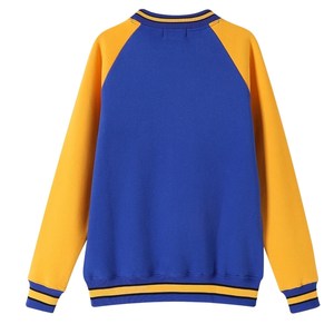 Sweat-shirt à col rond en chenille avec lettres grecques Sigma Gamma Rho pour femme, bleu et jaune, avec poche raglan, pull de sororité - Product Image 2