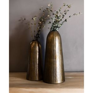 Classic Handmade Metal Decorative Vase Perfect For Living Room Shelf <b>Table</b> Display And Floral Arrangements - Product Image 5