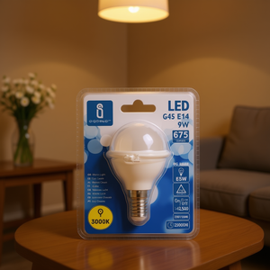 Lampadina LED G45 E14 9W 3000K Luce Bianca Calda 675 Lumen Ampio Angolo 25000H Lunga Durata Risparmio Energetico - Product Image 3