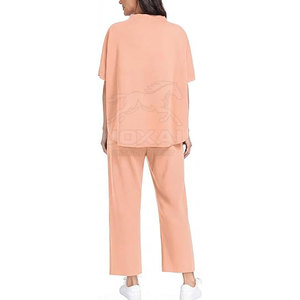 Conjunto coordinado para mujer en color personalizado, hecho de algodón/poliéster, tela ligera y transpirable, conjunto coordinado para venta en línea. - Product Image 6
