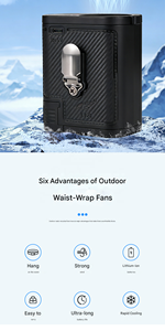 Gongtian F121 Multifunctional Brushless Motor Rechargeable Battery Outdoor <b>Neck</b>-Wearing <b>Fan</b> - Product Image 3