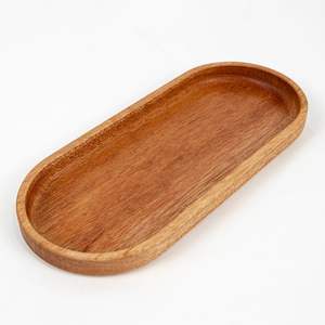 Bandeja Decorativa de Madera Acabada para el Hogar, Personalizable de Fábrica, Versátil para Servir Alimentos, Almacenamiento, Escritorio, Sala de Estar - Product Image 4