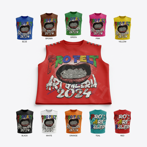 Camiseta de entrenamiento para hombre, holgada, efecto desgastado, manga corta, transpirable, de algodón polar liso, personalizable, cómoda, moderna y elegante - Product Image 1