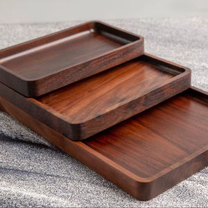 Walnut Wood <b>Trays</b> Stackable Modular Design <b>Catch</b> <b>All</b> Valet <b>Tray</b> Organizer Handmade Commercial Grade Catering Portable - Product Image 1
