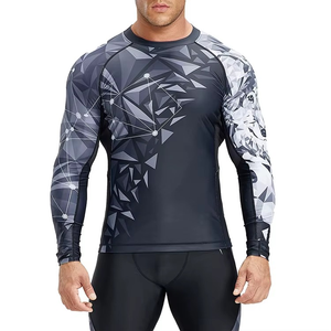 เสื้อรัดกล้ามเนื้อแขนยาวสำหรับ BJJ MMA ระดับพรีเมียม ซับเหงื่อ แห้งเร็ว ผลิตจากผ้าสแปนเด็กซ์/โพลีเอสเตอร์ 220 กรัม ผลิตในประเทศปากีสถาน - Product Image 1