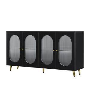 Modern Freestanding <b>Sideboard</b> Cabinet Acrylic Doors Kitchen Dining Living Room <b>Storage</b> Console Table Accent Furniture for Home - Product Image 6