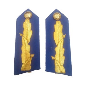 Collar Tabs Lace Embroidered <b>Fabric</b> Light Blue Air <b>Silver</b> Braid Plain Buttons Press-stud Fit Insignia Eco-friendly Custom Color - Product Image 2