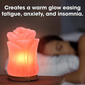 Lámpara de Sal Rosa del Himalaya Tallada a Mano con Forma de Flor, Precio de Fabricante, Luz Nocturna de Sal de Cristal para Decoración del Hogar - Product Image 2