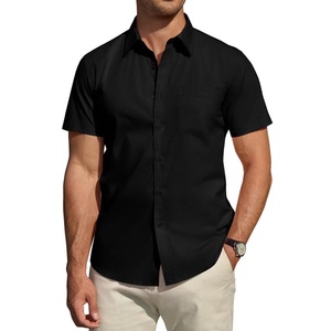 Chemise formelle pour homme, best-seller, éco-responsable, coupe ajustée. Confort Premium. Séchage rapide, respirant. Chemise à manches courtes et col rabattu BD - Product Image 4