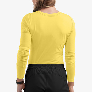 T-shirts de sous-blouses ajustés extensibles à manches longues pour femmes grandes tailles, uniforme d'hôpital - Product Image 2