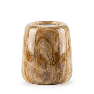 Natural Polished Onyx Tealight Holder Handmade Round Votive <b>Candle</b> <b>Refillable</b> Wholesale Custom Logo Impex Pakistan Top Products - Product Image 1