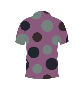 Polo para Hombre con Patrón de Círculos Multicolor en Morado, Sublimación Personalizada, Manga Corta, Verano, Casual, Transpirable, Ligero, para Golf - Product Image 2