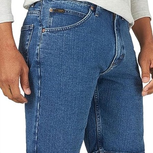 Shorts en jean pour homme, taille mi-haute, coupe droite, effet usé, décontracté, été, en coton respirant, tricoté, imperméable, séchage rapide - Product Image 3