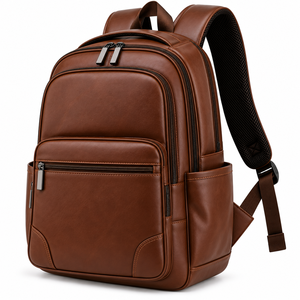 Mochila de Cuero Personalizada al por Mayor, Mochila para Portátil de Negocios, Mochila Ejecutiva de Viaje, Mochila de Cuero Unisex Personalizada para Exteriores - Product Image 5