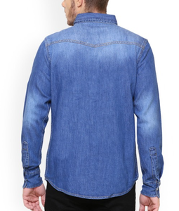 Camisas de Mezclilla Personalizadas de Manga Larga para Hombre, Ropa Casual de Moda, Camisas de Mezclilla de Algodón para Hombre, Multicolores - Product Image 4