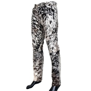 Pantalon en cuir pour homme de style western haut de gamme, collection de vêtements de luxe inspirée du ranch, avec fourrure intégrée - Product Image 1