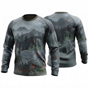 Chemise de chasse à l'arc camouflage à manches longues en tissu respirant, vêtements d'extérieur, tendance du marché de gros USA Europe - Product Image 2
