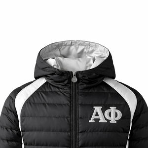 Veste matelassée grecque personnalisée pour fraternité, veste d'hiver matelassée avec logo brodé, fabricant OEM de vêtements grecs en gros - Product Image 2