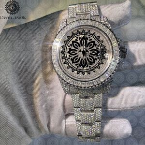 Charm Jewells Montre à quartz analogique ronde de luxe avec bracelet en acier inoxydable 40 mm avec fermoir pliant lumineux unisexe - Product Image 2