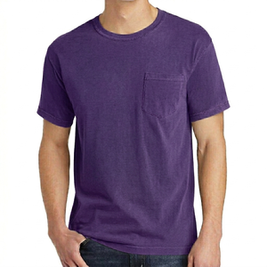 เสื้อผ้าลำลองผ้าฝ้าย 100% สีพื้น ปรับแต่งได้ เสื้อยืดคอกลมแขนสั้นผ้าฝ้าย 100% สำหรับใส่เป็นทางการ เป็นมิตรกับสิ่งแวดล้อม แห้งเร็ว นุ่ม ระบายอากาศได้ดี - Product Image 1