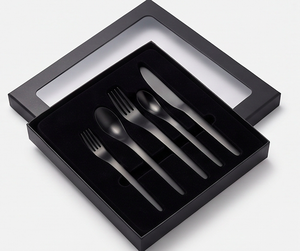 Antique Style Black Finished <b>Cutlery</b> Set Elegant <b>Vintage</b> Stainless Steel Flatware For Dining Kitchen Party Wedding Table Decor - Product Image 6