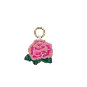 Cute Embroidered Woven Star Pattern Zinc Alloy Carabiner <b>Keychain</b> with Beaded Charms Handmade Seed Beads Trendy Girls Gift - Product Image 6