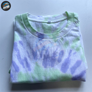 Camisetas de Lona Casuales con Estampado Tie Dye para Hombre, Cuello Redondo, Manga Corta, Alta Calidad, Precio al por Mayor, Camisetas Personalizadas - Product Image 5