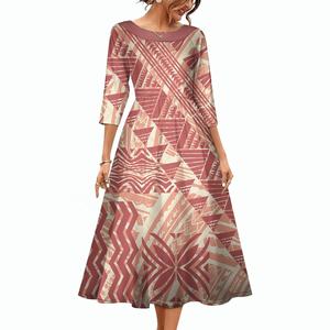 Vestidos de Mujer con Diseño Tradicional Polinesio, Estampados Bajo Demanda, Vestidos Tribales Personalizados para Niñas, Venta al Por Mayor - Product Image 5