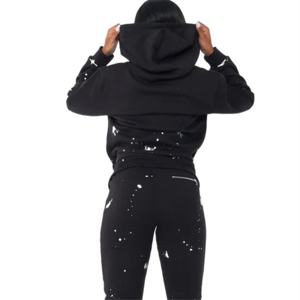 Econex deportes Jogging venta al por mayor mujeres chándales tamaño personalizado transpirable chándal mujeres trajes 2 piezas 100% algodón liso - Product Image 5