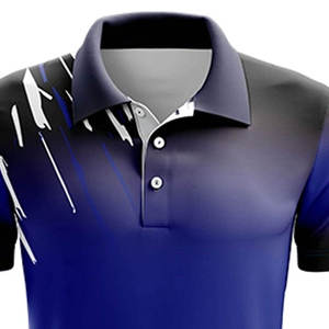 Camiseta Deportiva para Hombre |   Impresión Digital Dinámica Azul Real y Negro |   Transpirable, que absorbe la humedad y se seca rápidamente - Product Image 5
