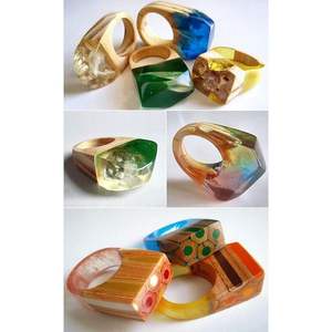 Contemporary Luxury Resin <b>Wood</b> <b>Napkin</b> <b>Rings</b> Fashionable Finger Design - Product Image 6