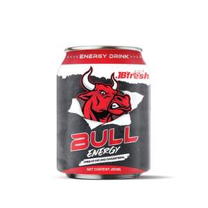 JB'FRESH Boisson énergétique Super Bull 250ml en boîte Boisson énergétique sans cholestérol prête à boire Multi saveur Échantillon gratuit OEM à faible quantité minimale de commande - Product Image 1