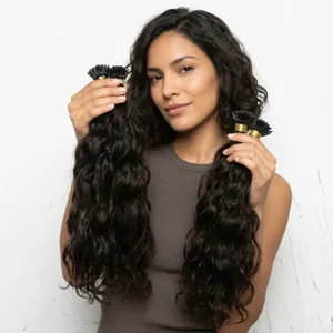 Cheveux humains bruns ondulés Remy en vrac, cheveux vierges à ondulation naturelle, tissage 100% cheveux naturels - Product Image 3