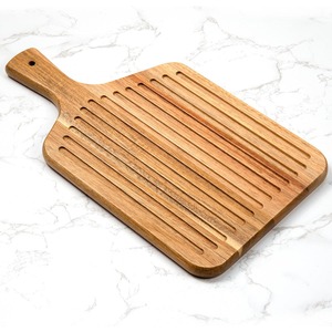 Planche à découper Skyjoy en bois d'acacia durable, lot de 10, avec poignée, épaisseur 1,5 cm, compatible lave-vaisselle, pour servir viande, fromage, charcuterie - Product Image 4