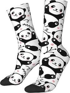 <b>Soft</b> Lightweight Crew Sublimation <b>Socks</b> With Vibrant Printed Design Indoor Use Moisture Wicking Cotton/wool Fabric - Product Image 4