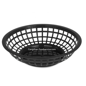 Cesta de Comida Rápida Estilo Americano Ecológica, Cesta de Plástico Ovalada Sólida de PP para Restaurante, Platos y Vajilla Redondos Ovalados FFB - Product Image 3