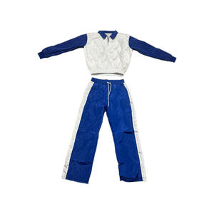 Ensemble de survêtement personnalisé avec broderie, veste zippée, pantalon de jogging, ensemble de survêtement en nylon à blocs de couleur, coupe-vent pour hommes - Product Image 3