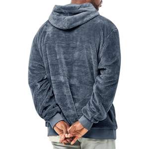 2025 hommes à manches longues poche kangourou Sherpa pull à capuche sweat hiver automne vêtements d'extérieur Anti-rides XXS XL disponible - Product Image 1