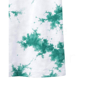 Camiseta de manga corta con cuello redondo y estampado tie-dye para hombre, informal, de punto, corte regular. - Product Image 6