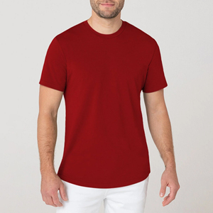 เสื้อยืดสีพื้นใหม่สำหรับผู้ชาย คุณภาพสูง ทรงพอดีตัว รับผลิตตามสั่งทุกสีตามความต้องการ - Product Image 3