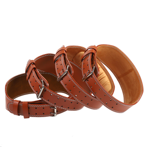 Ceinture de musculation en cuir véritable CLASSICAL TRENDS, en cuir de vachette, couleur unie, boucle à ardillon en alliage, respirante, écologique, style formel - Product Image 2