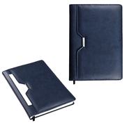 Meilleur cahier personnalisé en cuir de taille A5 à couverture rigide imprimé Horizontal élastique plus proche reliure thermique tissu papier métal raccord
